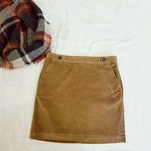 Banana Republic Brown Corduroy Mini Skirt